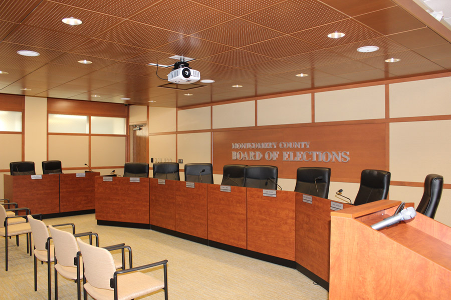 Montgomery County Board of Elections office chairs and desks