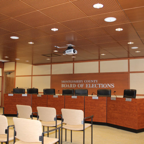 Montgomery County Board of Elections boardroom